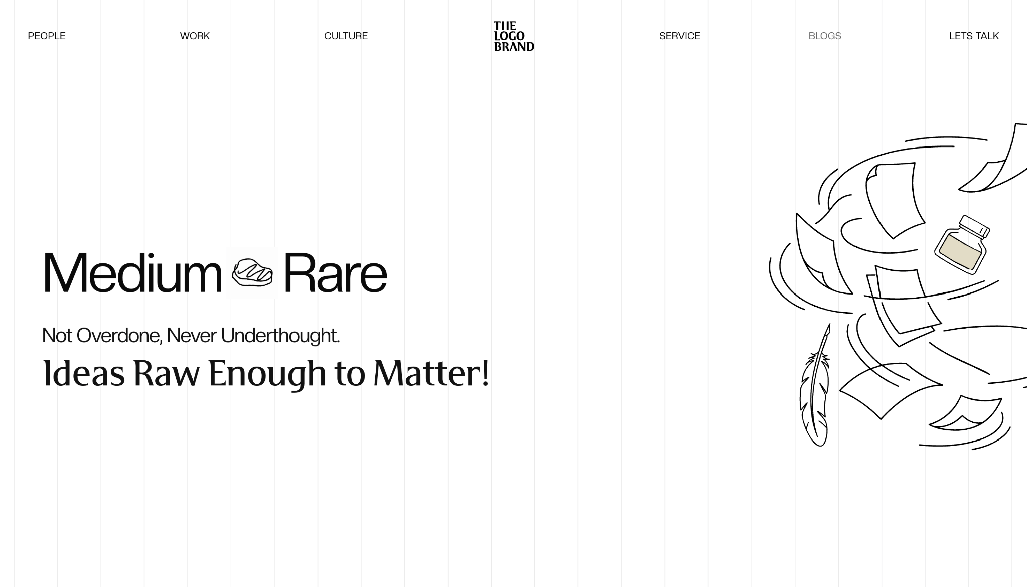 The Logo Brand Medium Rare editorial page